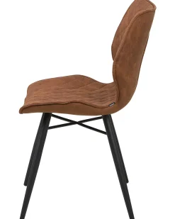 Set di 2 sedie da pranzo LISLE Tessuto Marrone dorato