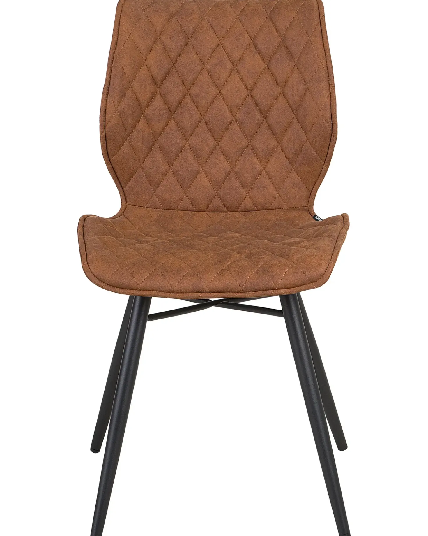 Set di 2 sedie da pranzo LISLE Tessuto Marrone dorato