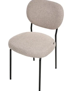 Set di 2 sedie da pranzo LOLETA Tessuto Marrone chiaro