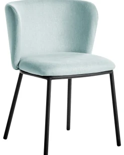 Set di 2 sedie da pranzo MINA Tessuto Azzurro
