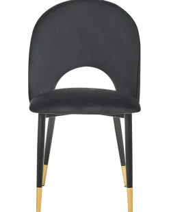 Set di 2 sedie da pranzo MAGALIA Velluto Nero