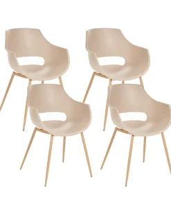 Set di 4 sedie da pranzo MILLERS Beige