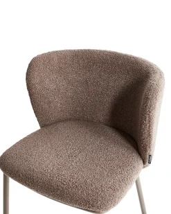 Set di 2 sedie da pranzo MINA II Bouclé Marrone chiaro