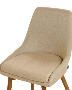 Set di 2 sedie da pranzo MELFORT Tessuto Beige sabbia