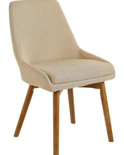 Set di 2 sedie da pranzo MELFORT Tessuto Beige sabbia