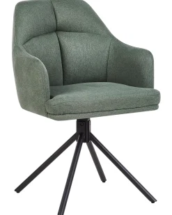 Set di 2 sedie da pranzo MIRA Tessuto Verde