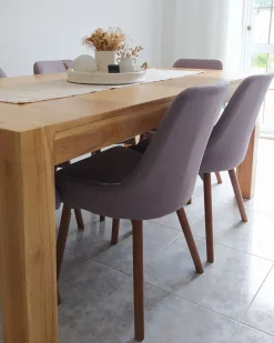 Set di 2 sedie da pranzo MELFORT Tessuto Tortora