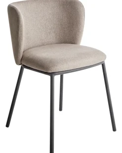 Set di 2 sedie da pranzo MINA Tessuto Tortora