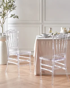 Set di 2 sedie da pranzo MENDON Trasparente