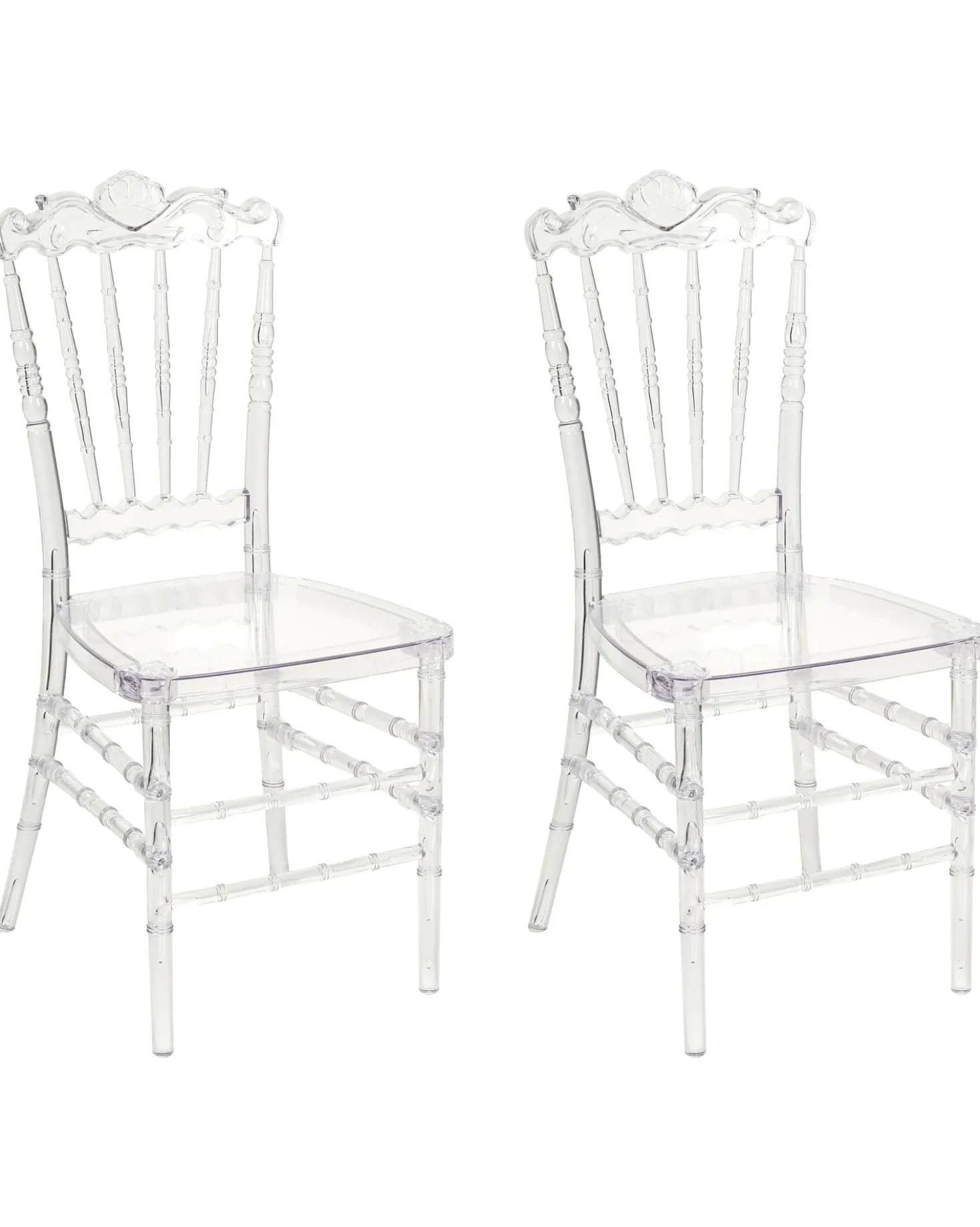 Set di 2 sedie da pranzo MENDON Trasparente