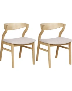 Set di 2 sedie da pranzo MAROA Legno Beige chiaro