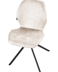 Set di 4 sedie da pranzo MORRISON Velluto Beige chiaro