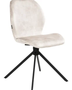 Set di 4 sedie da pranzo MORRISON Velluto Beige chiaro