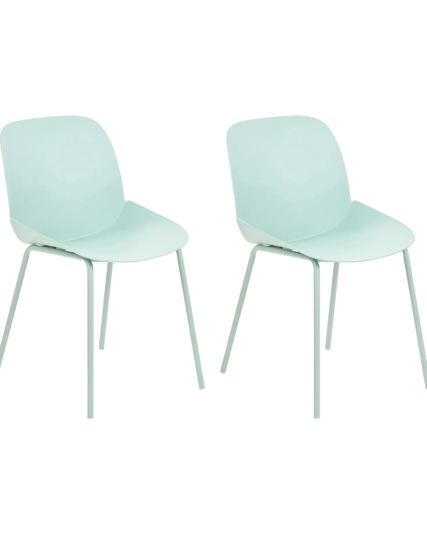 Set di 2 sedie da pranzo MILACA Verde menta