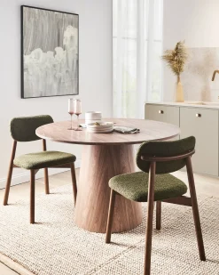 Set di 2 sedie da pranzo MILLS Bouclé Marrone/Verde
