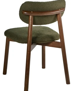 Set di 2 sedie da pranzo MILLS Bouclé Marrone/Verde