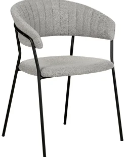 Set di 2 sedie da pranzo MARIPOSA Bouclé Grigio