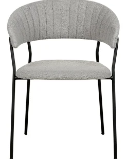 Set di 2 sedie da pranzo MARIPOSA Bouclé Grigio