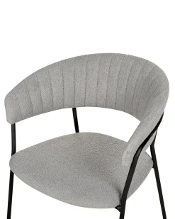 Set di 2 sedie da pranzo MARIPOSA Bouclé Grigio