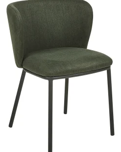 Set di 2 sedie da pranzo MINA Tessuto Verde scuro