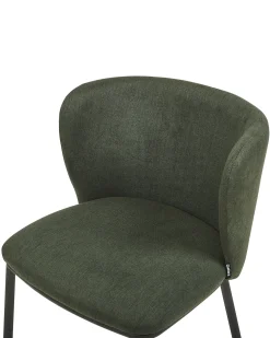Set di 2 sedie da pranzo MINA Tessuto Verde scuro