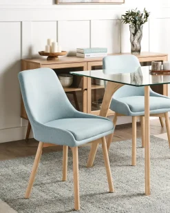 Set di 2 sedie da pranzo MELFORT Tessuto Azzurro