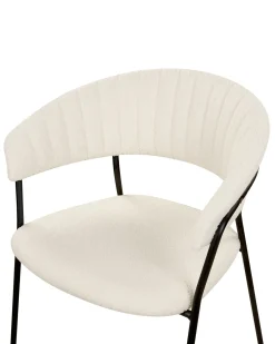 Set di 2 sedie da pranzo MARIPOSA Bouclé Bianco sporco