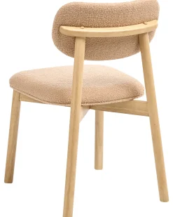 Set di 2 sedie da pranzo MILLS Bouclé Marrone chiaro/Beige