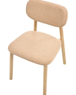 Set di 2 sedie da pranzo MILLS Bouclé Marrone chiaro/Beige