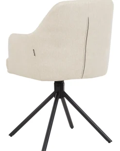 Set di 2 sedie da pranzo MIRA Tessuto Beige