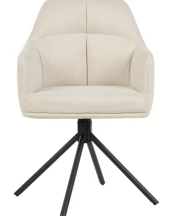 Set di 2 sedie da pranzo MIRA Tessuto Beige