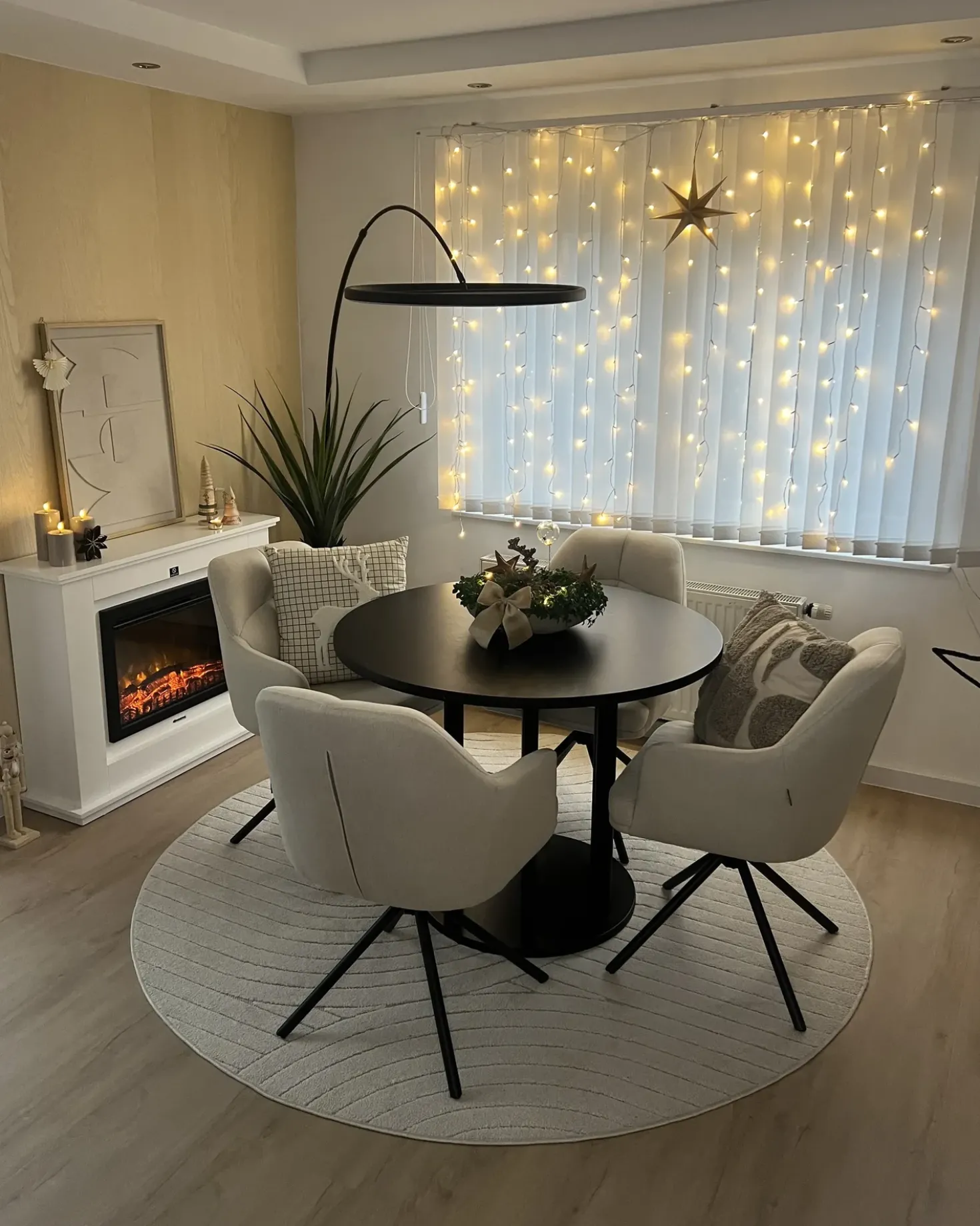 Set di 2 sedie da pranzo MIRA Tessuto Beige