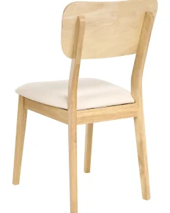 Set di 2 sedie da pranzo MINIER Legno Marrone chiaro/Beige