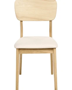 Set di 2 sedie da pranzo MINIER Legno Marrone chiaro/Beige