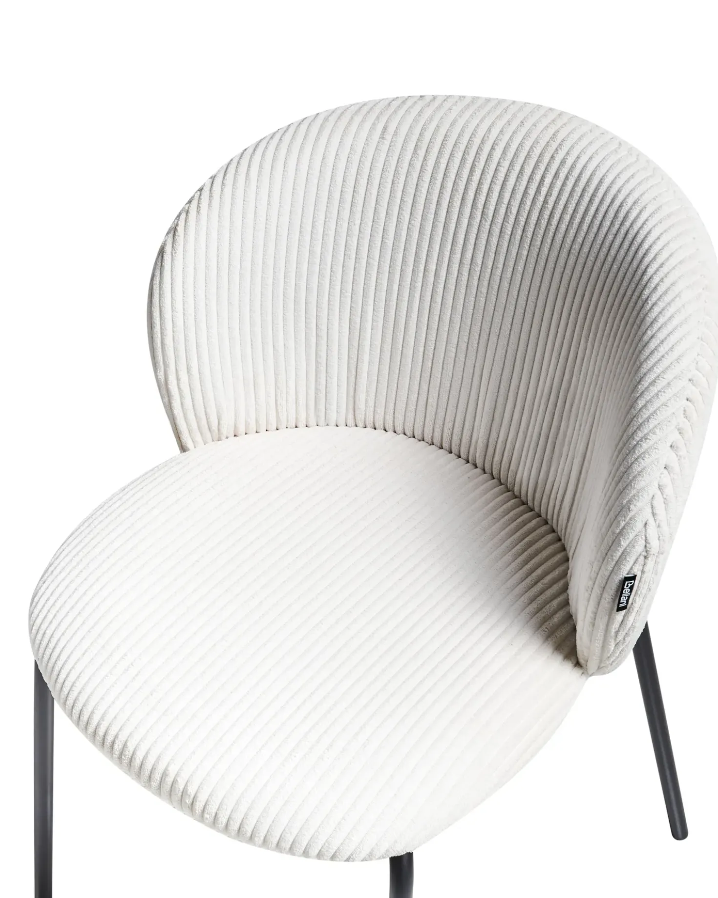 Set di 2 sedie da pranzo MILES Velluto a coste Bianco sporco
