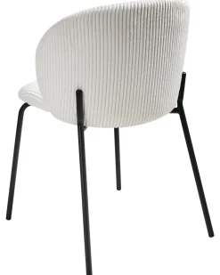 Set di 2 sedie da pranzo MILES Velluto a coste Bianco sporco
