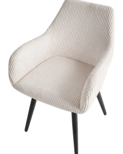 Set di 2 sedie da pranzo MORI Velluto a coste Beige chiaro