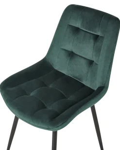 Set di 2 sedie da pranzo MELROSE Velluto Verde scuro