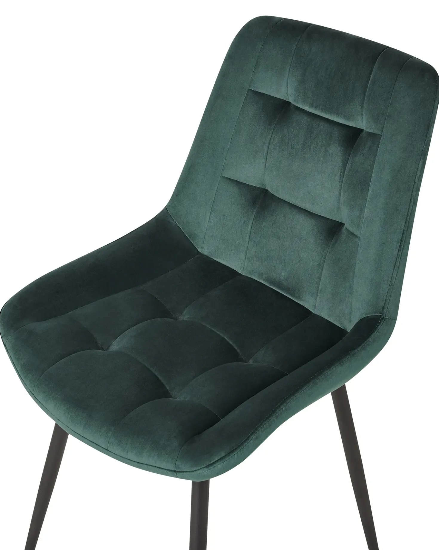 Set di 2 sedie da pranzo MELROSE Velluto Verde scuro