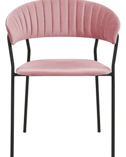 Set di 2 sedie da pranzo MARIPOSA Velluto Rosa
