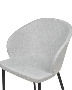 Set di 2 sedie da pranzo MASON Tessuto Grigio chiaro