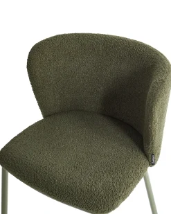 Set di 2 sedie da pranzo MINA II Bouclé Verde scuro