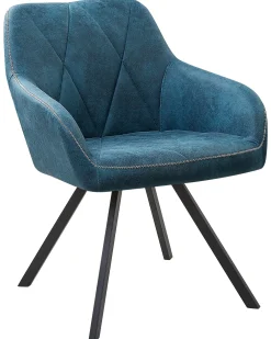 Set di 2 sedie da pranzo MONEE Tessuto Blu oltremare