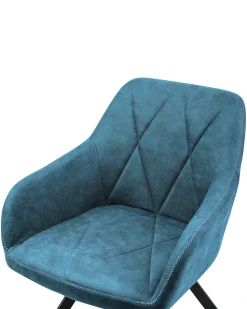 Set di 2 sedie da pranzo MONEE Tessuto Blu oltremare