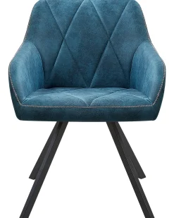 Set di 2 sedie da pranzo MONEE Tessuto Blu oltremare