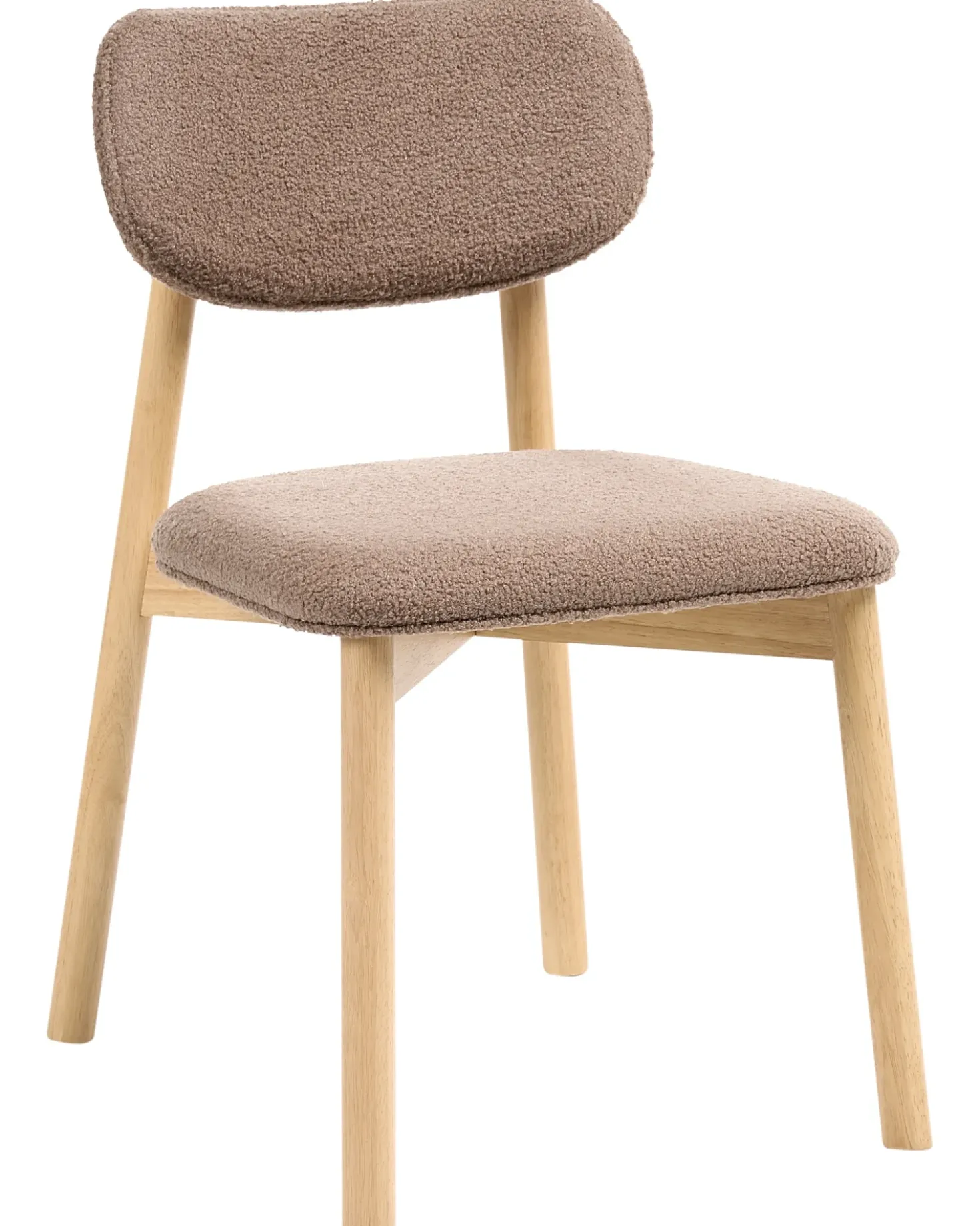 Set di 2 sedie da pranzo MILLS Bouclé Marrone chiaro/Tortora