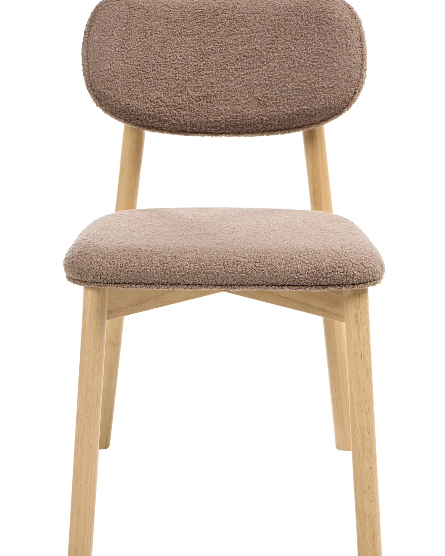 Set di 2 sedie da pranzo MILLS Bouclé Marrone chiaro/Tortora