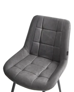 Set di 2 sedie da pranzo MELROSE Pelle sintetica Grigio