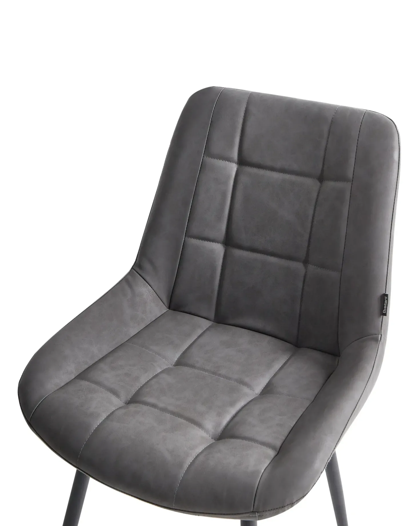 Set di 2 sedie da pranzo MELROSE Pelle sintetica Grigio