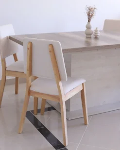Set di 2 sedie da pranzo MERRILL Legno Beige chiaro